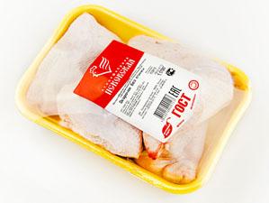 Окорочок цыплят-бройлеров на подложке замороженный Псковская Птицефабрика (Племрепродуктор Назия)