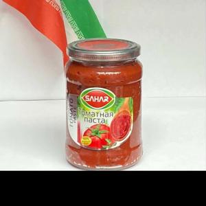 Состав: томатная паста,рафинированная соль 1.5%. Массовая доля сухих веществ 25-27%. Без консервантов и искусственных красителей. Масса 680гр.