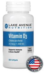 Lake Avenue Nutrition Vitamin D3 25 mcg + K2 40 mcg (1 капсула)
