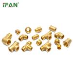 IFAN Hot and Cold Water System Brass Pipe Fittings Forged Thread Plumbing Materials PN25 Brass Fittings pipe size