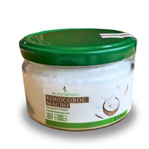 Масло кокосовое натуральное холодного отжима, нерафинированное профильтрованное. 250 мл - 270 руб