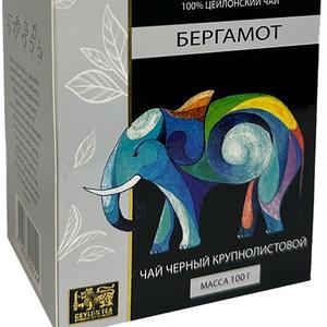 чай черный цейлонский байховый крупнолистовой с ароматом бергамота Jessia 100 гр. EARL GREY OPA, страна происх. Шри-Ланка