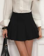 Юбка-шорты в складку, черный