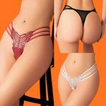 Элитные Кружевные Стринги с Ремешками "Butterfly Elegance" — Роскошное Женское Бельё Премиум Класса