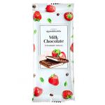 Шоколад Milk Chocolate strawberry nougat молочный с клубничной нугой, 80г