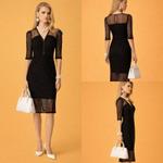 Элегантное Кружевное Миди-Платье с Прозрачной Спинкой