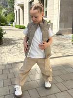 Жилетка без капюшона хаки