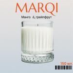 Свеча ароматическая для дома с запахом "Манго & грейпфрут" из кокосово-соевого воска с хлопковым фит MARQI marqi-st01-манго-грейпфрут