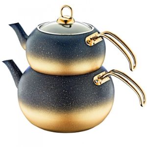 82(10)-M-Gd&#39; Набор чайников с а/п покрытием: заварник 1 л, чайник 2 л, цв.черн./золотой
НОВИНКА
Производитель: O.M.S.
Артикул: 82(10)-M-Gd
Наименование производителя: NON STICK GRANITE TEA POT SET
Дизайн, серия: AMORE TOMBY SERIES
Вариант: Золото (Gold)
Тип а/п покрытия: Гранит (Granite)
Материал: нерж.сталь 18/10, алюминий, А/П покрытие, термостойкое стекло
Крышки: стекло в стальном ободке
Толщина стенок: 4 мм
Объем: 2 л
Тип плит: все, включая индукционные
Вес упаковки: 1.625 кг
Размеры упаковки: 29,5 х 19 х 20 см
Объем упаковки: 0.0112 м3
Количество предметов: 4
.................................................................
Остаток на дату: 24.06.19 14:59
В наличии: 347 (набор)
Минимальное кол-во для заказа: 1 (набор)
.................................................................
Состав набора: заварник 1 л со стекл. крышкой; чайник 2 л; подставка для заварника