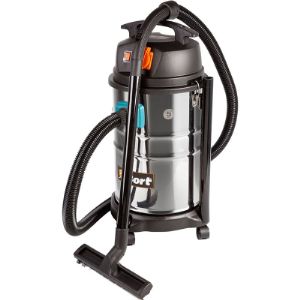 Профессиональный пылесос Bort BSS-1530-Pro - мощный пылесос для сухой и влажной уборки. Кроме уборки строительной пыли, опилок, мусора и жидкости, он имеет функцию выдува и может работать как воздуходувка, мощным потоком воздуха очищая детали, механизмы, оборудование и поверхности. Пылесос снабжен корозионностойким 30-ти литровым баком из нержавеющей стали и розеткой для инструмента с функцией автоматического включения пылесоса. Профессиональный пылесос Bort BSS-1530-Pro характерен и профессиональными техническими решениями, благодаря которым его возможности и долговечность в разы превосходят бытовые пылесосы и опережают конкурентов. Мощный мотор имеет дополнительное охлаждение, идущее напрямую, минуя сам пылесос. Эта модель снабжена 2-мя шлангами , 2-х и 4-х метровой длины. Вы можете выбрать для конкретных условий самый подходящий шланг. Круглая и универсальная щётки, щелевая насадка входят в комплект и облегчают уборку.