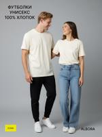 Футболка молочная из плотного 100% хлопка (170 г/м²) 96608
