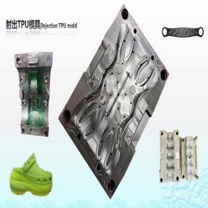 The Maintain basic Mold life is 20K pairs per set mould(average by one year continually production)
ZhangZhou J.H Commerce Co.,Ltd. is specialized in various kinds of molds,such as Injection EVA molds,Pouring EVA molds,Rubber Mold,PU mold,TPR mold and so on.
Product:EVA/Rubber/PU/TPR/Pop Corn mould
Materials:Aluminum
Approx Size:30-35,36-40,41-46
Approx Weight:110KGS
Design:OEM or as negotiation.
Application:	
1.-For shoes industry,such as outsole,insole,slipper,1 mold with 1 pair or 1 mold with 2 pairs.
2.-For toys.
3.- For decoration accessories.
Сохранение базовой жизни формы составляет 20 тыс. пар на один комплект формы (среднее значение при непрерывной производительности в течение одного года).  
Компания Zhangzhou J.H Commerce Co., Ltd. специализируется на различных типах форм, таких как формы для литья EVA, формы для заливки EVA, резиновые формы, PU-формы, TPR-формы и т.д.  
Продукция: формы для EVA/резины/PU/TPR/попкорна  
Материал: алюминий  
Приблизительные размеры: 30–35, 36–40, 41–46  
Приблизительный вес: 110 кг  
Дизайн: OEM или по переговорам.  
Применение:1.- Для обувной промышленности, например, для внешней и внутренней подошвы, сапог, 1 формой на 1 пару или 1 формой на 2 пары.2.-Для игрушек.3.- Для декоративных аксессуаров.