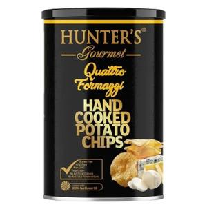 Картофельные чипсы ручной обжарки Hunter&#39;s Gourmet со вкусом &#34;Четыре Сыра&#34; 150гр банка