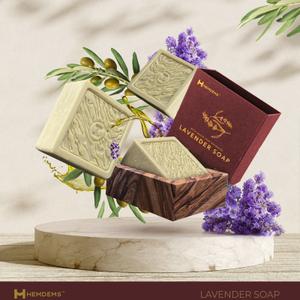 Натуральное лавандовое мыло (с экстрактом листьев оливы). 125 гр