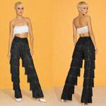 Noir Éclat — Брюки Couture с бахромой