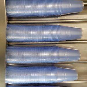 синие одноразовые пластиковые стаканы 200 мл для горячих и холодных напитков Напра.рф