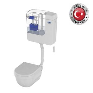 пластиковый Бачок Mega3023 на короткая трубка для унитаза(С нижним входом)