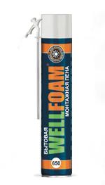 Пена полиуретановая монтажная быовая WELLFOAM 650 всесезонная WELLFOAM WF650B