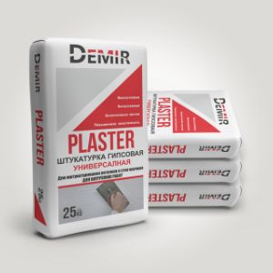 Demir Plaster
Шпатлевка - универсальная сухая штукатурная смесь на основе
гипсового вяжущего с легким наполнителем и полимерными добавками,
обеспечивающими высокую степень адгезии.