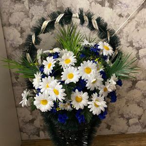 Корзина ритуальная Ромашки - Васельки