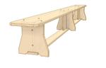 Скамья гимнастическая SportGid 300см 3 опорные ножки SG-000024456