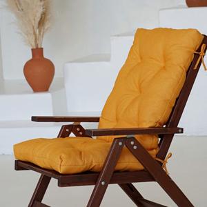 Подушка на стул со спинкой, размер 110х50 см, ткань рогожка мебельная, наполнитель синтупух/поролон