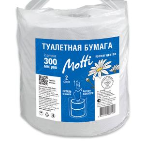 Т/бумага в рул. MOTTI 2-сл, 140м, 2рул/уп 22г/м.кв. с ЦВ(152280-М)