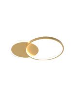 Потолочная сетодиодная люстра золотая 2 кольца YF-2001Z YF-2001Z