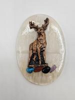 Магнит олень из натуральных уральских камней ma06