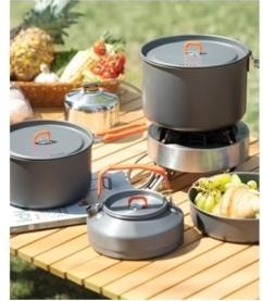 Туристическая посуда комплект, чайник сковорода камьрюля