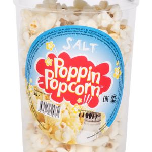 ПопКорн &#34;Poppin Popcorn&#34; соленый 40г/12 шт в упаковке, Срок реализации 6 мес.