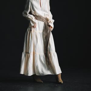 платье с кружевом умягченный лен