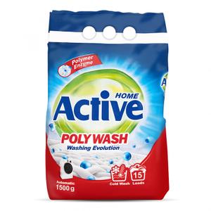 Стиральный порошок автомат &#34;Poly Wash&#34; Polymer Enzyme-технология холодной стирки, 1,5 кг