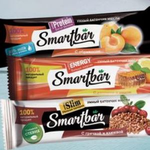 СмартБар. Батончики &#34;SmartBar&#34;
Батончик-мюсли SmartBar Energy 25г. 39,90
Батончик-мюсли SmartBar Protein 40г. 44,90
Подробно 
