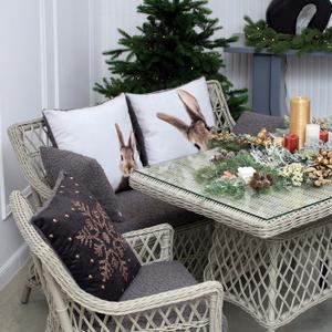 Обеденный комплект Гайс из искуссвенного ротанга от Malacca