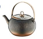 Black-Gold Granite Teapot