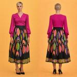 Роскошная миди-юбка с художественной вышивкой