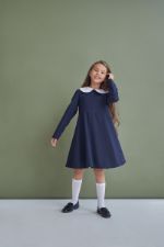 Школьное платье, платье для школы, школьная форма 4season с воротником 10020