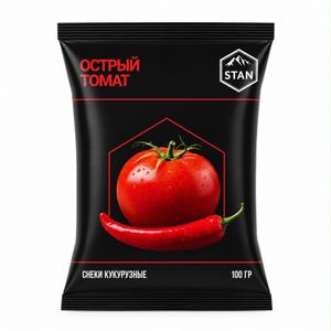 Снеки со вкусом "ОСТРЫЙ ТОМАТ" 100гр