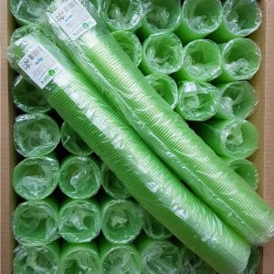 Зелёные одноразовые пластиковые стаканы 200 мл для горячих и холодных напитков Напра.рф