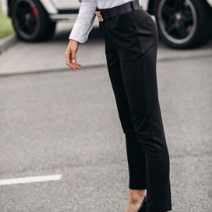 Классические брюки черные тонкие