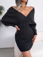 Женское платье свитер с рукавом" Летучая Мышь" 4 4