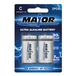Батарейки &#34;Major&#34; Ultra Alkaline battery 
LR20 AM-1 D 2PCS, LR14 AM-2 C 2PCS
В блоке 6, в коробке 96шт.
Продукция произведена в Китае. 
Собственная торговая марка компании RB Brands. (
От производителя. Оптом.
Цены: LR20 AM-1 D 2PCS = 178,25 руб,., LR14 AM-2 C 2PCS  = 118,10руб,. 
Цена без НДС, без учета доставки.
Бренд: Major
Гарантия производителя: есть
Чтобы купить оптом, свяжитесь с поставщиком. 
Компания поставщик — RB Brands из города Алматы. 
Доставка возможна транспортной компанией, самовывоз. 
Способы оплаты: наличными, безналичная оплата.