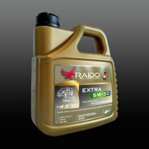 RAIDO Extra 5W-30 топливосберегающее универсальное полностью синтетическое  моторное масло, разработанное в соответствии с самыми последними технологиями на основе специально подобранных синтетических базовых масел и пакета усовершенствованных присадок.
Рекомендуется для использования в бензиновых и дизельных двигателях (с турбонаддувом или без него) легковых автомобилей и лёгкого коммерческого транспорта, с продлённым интервалом замены масла. Вследствие пониженного содержания сульфатной золы, фосфора и серы этот продукт может использоваться в автомобилях с современными трехкомпонентными катализаторами и дизельными сажевыми фильтрами.

Спецификации:
ACEA: C2-12/C3-12
API:    SN
MB 229.31 /229.51/ 229.52
Dexos 2

Технические характеристики:
Плотность при 15 ° C, кг / л:	0,853
Вязкость -35 ° С, мПа:    	5310
Вязкость 40 ° С, мПа:    	72.80
Вязкость 100 ° С, мм² / с:    	12.00
Индекс вязкости:	166
Вспышка в открытом тигле, ° C:	232
Температура застывания, ° С:	-45
Базовое число, мг КОН / г:	7,1
Сульфатная зольность,%:	0,77