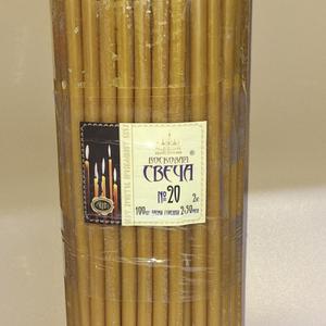 Свечи N 20
Кол-во: 100шт
Вес 2 кг
Состав:
Воск 50%
Пищевой парафин 30%
Церезин 20%