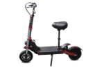 LEADERS Premium Electric Scooter With Seat 500W Motor, 48V 13AH Battery, 50km/h Speed, 11" Off-Road Tires, LED Dual Headlights, Brake Light, Turn Signal, Dual Shocker, Black Red | Q-18 202572