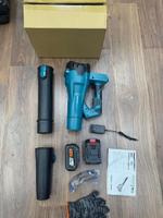 Воздуходувка аккумуляторная мощная синяя 1001017