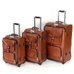 Комплект кожаных чемоданов (20", 24", 28") HS-16-180KB