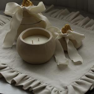 Гиацинт: гипсовый подсвечник, соевый воск