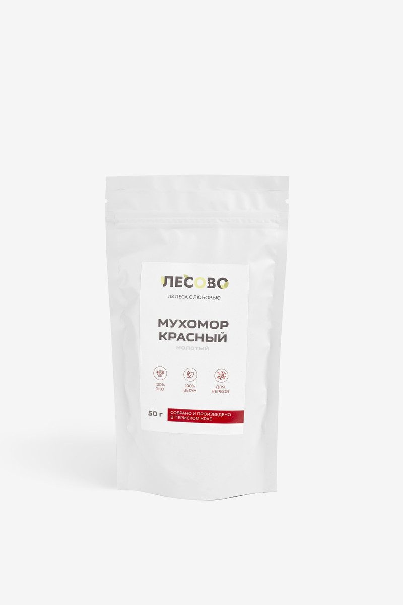 Мухомор красный молотый, 50 г (опт)